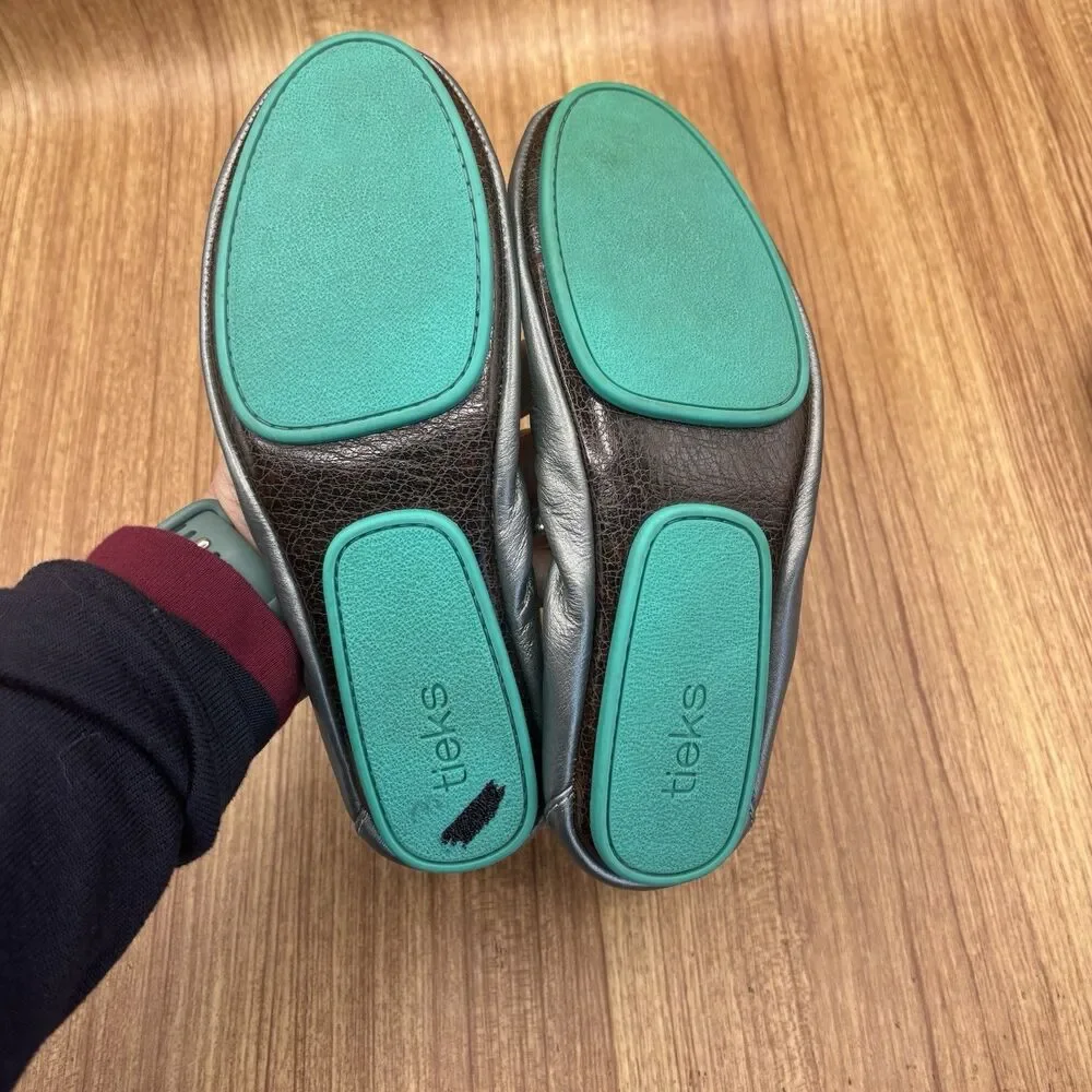Tieks by Gavrieli Womens Size 6 Foldable Ballet Flats Metallic‎ Pewter